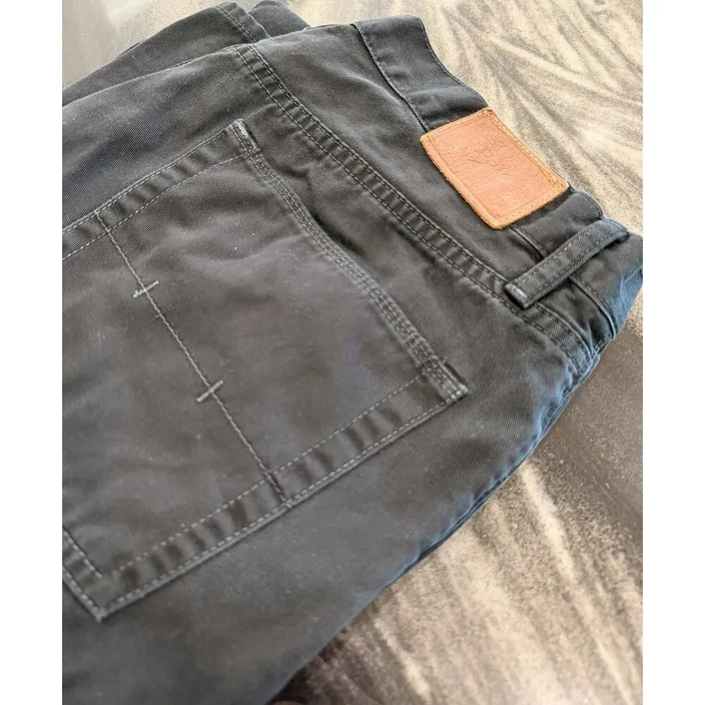 Polo Ralph Lauren Authentic Dungarees Black Denim Jeans 34x34 Green Pony